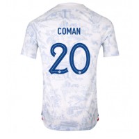 Frankrike Kingsley Coman #20 Bortedrakt VM 2022 Kortermet